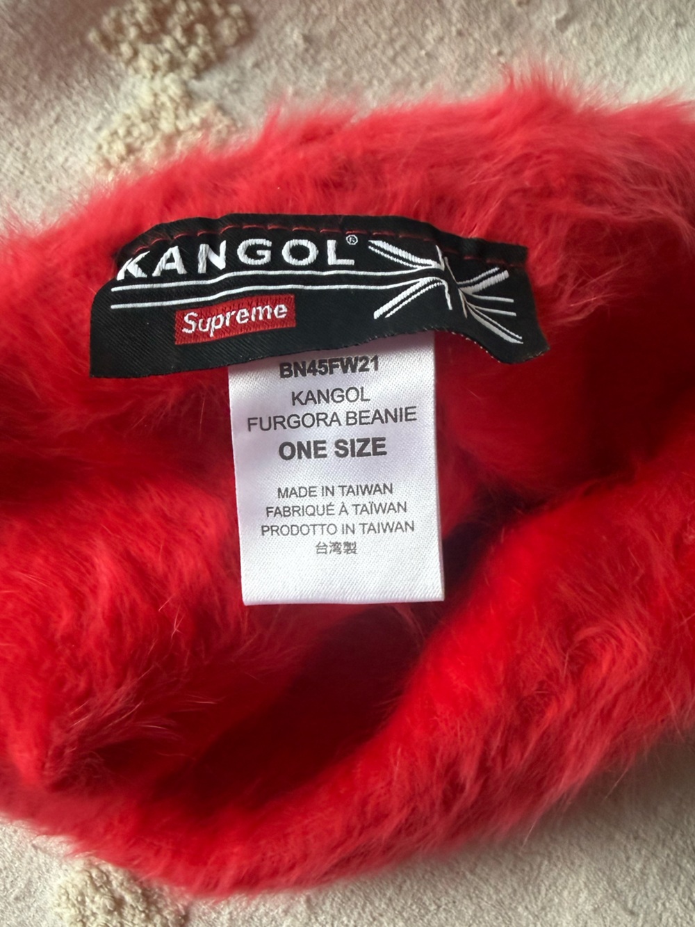 Supreme x Kangol Hot Pink Red Angora Fur Beanie - Picture 3 of 6